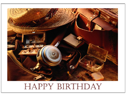 Fishing images with Happy Birthday